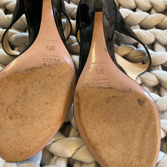 Prada T Strap Patent Leather Sandals - Picture 10 of 15